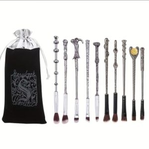 10pcs Wizard Wand Makeup Brush Set - Perfect Blending Foundation, Blush, Eyes